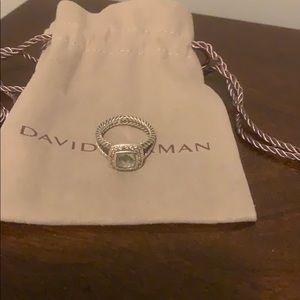 David Yurman Petite Albion Prasiolite Ring- Size 6